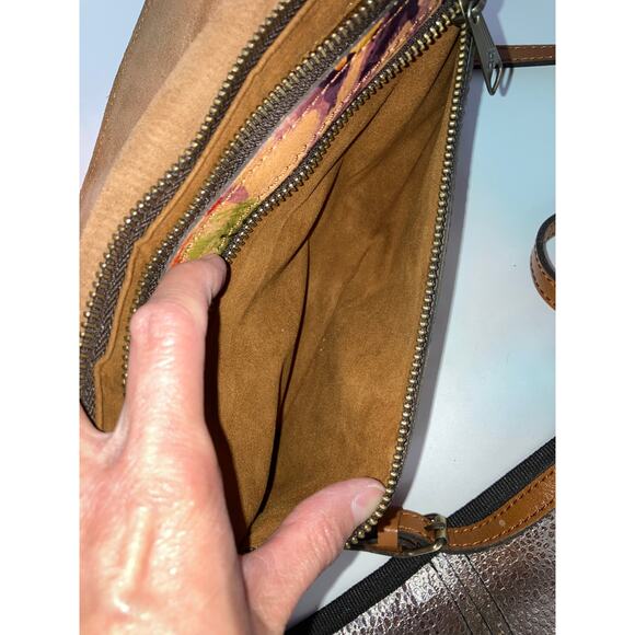 PATRICIA NASH LEATHER MULTI COLOR FLORAL WRITLET CROSSBODY BAG - Picture 12 of 16